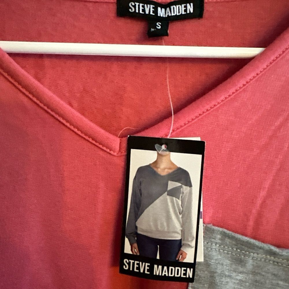 Steve Madden Soft Sweatshirt Size Small Tea Rose New - Picture 2 of 5